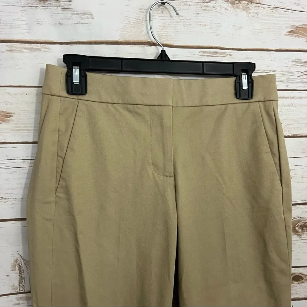 J Crew Tan Beige Two Way Stretch Cotton Campbell Trouser Career Pants